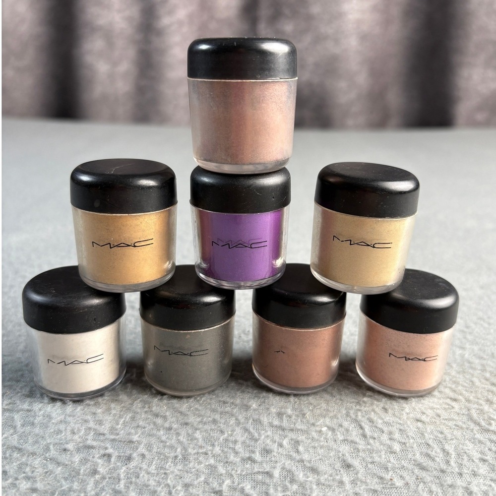 MAC Cosmetics Pigment Colour Powder 8 Piece Lot Vanilla Grape Copper Naked